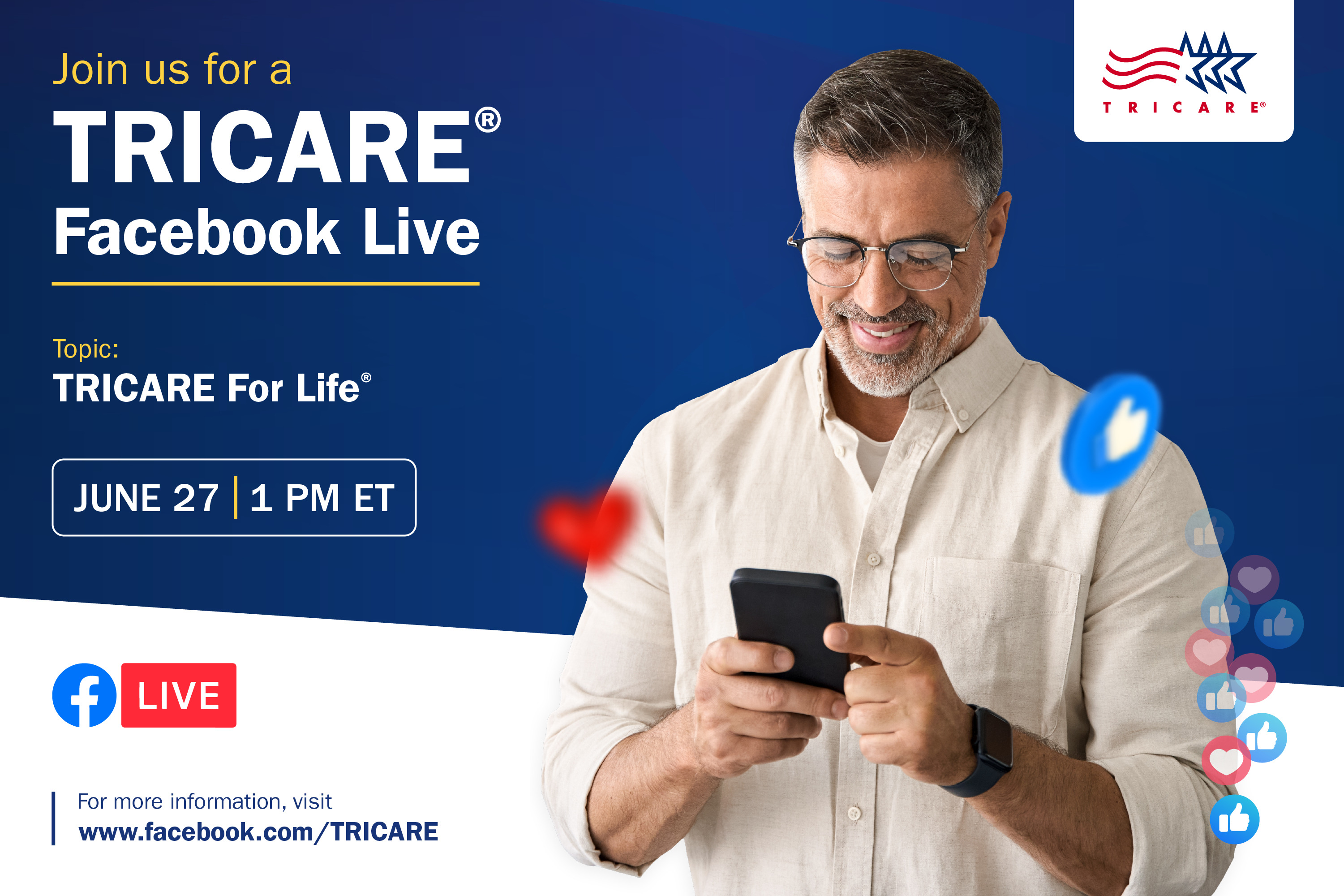 Get Your TRICARE For Life Answers at June 27 Facebook Event