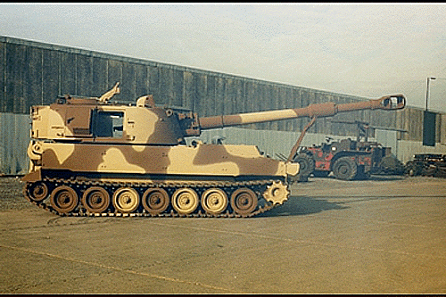 Figure 5. One 11th Marines Battery had Six Model M109 155 mm Self-propelled Howitzers.