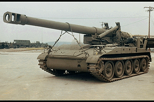 Figure 6. One 11th Marines Battery had Six Model M110 8-inch Self-propelled Howitzers.