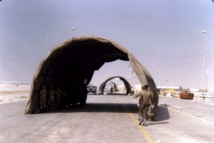 Figure 6. The redeployment paint site at Al Jubayl was set-up along an unused road