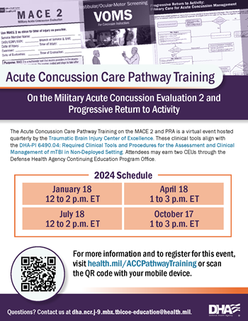 Thumbnail image of the downloadable flier of the 2024 ACC Pathway Training schedule.