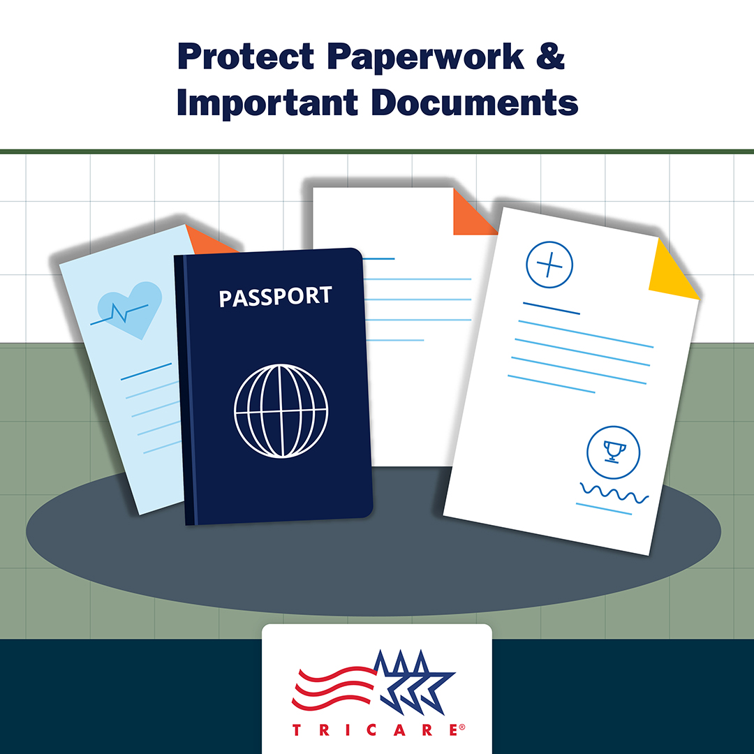 Link to Infographic:   Image of passport, will, with text "Protect Paperwork and Important Documents"