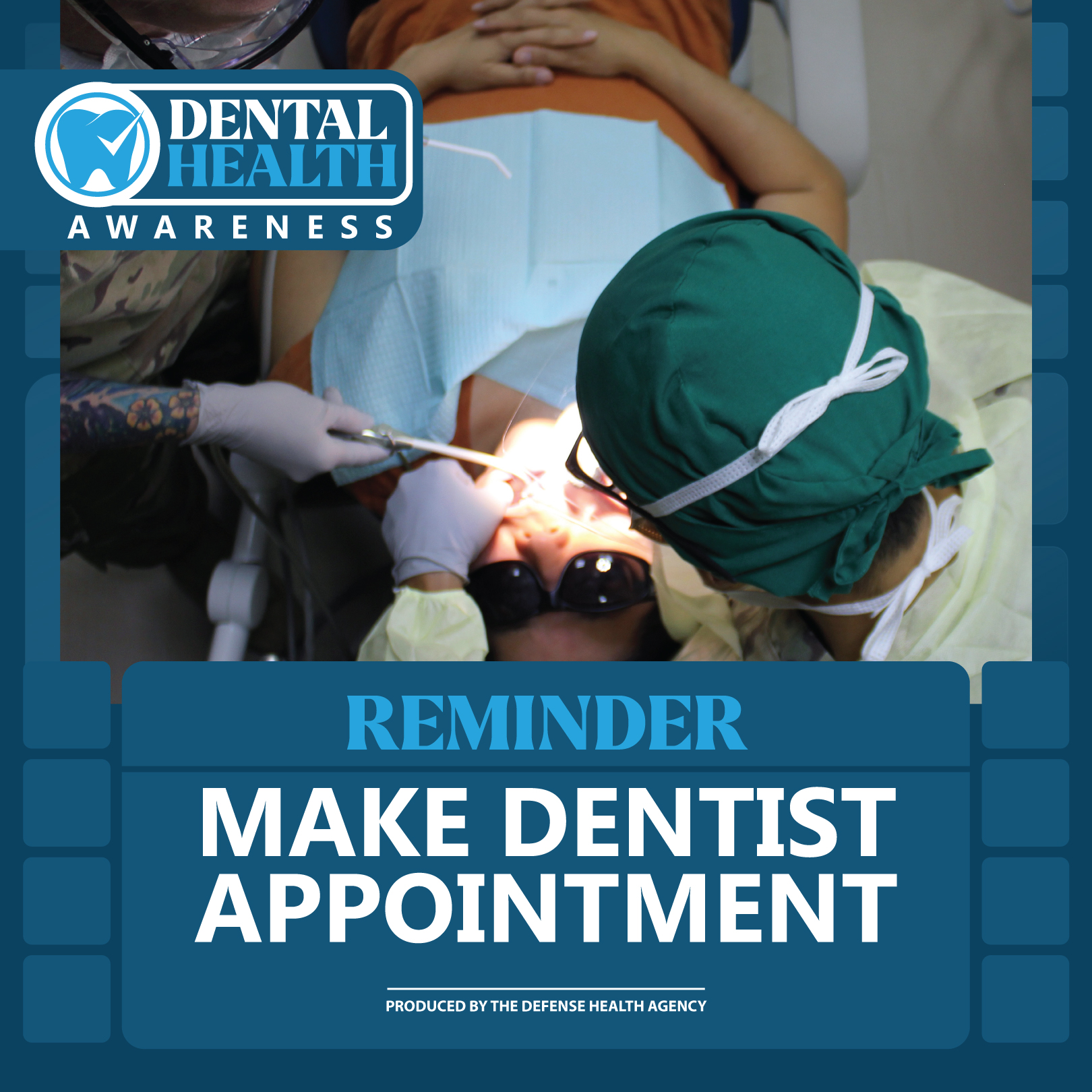 Link to Infographic: Dental Health Awareness. Reminder - Make Dentist Appointment