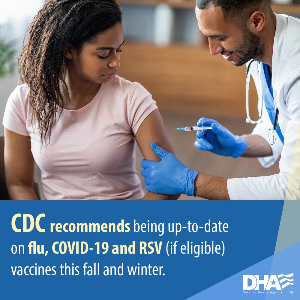 CDC Recommends being up-to-date on flu, COVID-19 and RSV (if eligible) vaccines this fall and winter. 