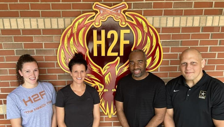Military personnel with H2F emblem