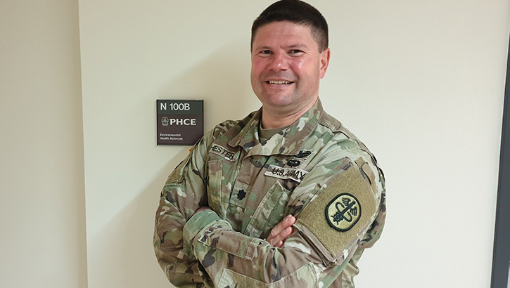 U.S. Army Lt. Col. Paul Hester smiles for photo