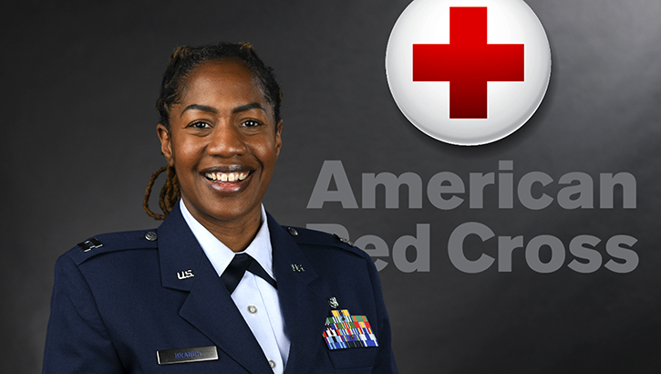 U.S. Air Force Capt. Brandi Branch, 374th Obstetrics and Gynecology Clinic flight commander, is one of 37 people from 22 countries that received the Florence Nightingale Medal from the International Red Cross, the highest recognition of distinctive medical service a nurse can be awarded, at Yokota Air Base, Japan, on Aug. 7, 2023. Branch was recognized for her efforts in Afghanistan working with the Red Crescent, a Red Cross affiliate, and for her efforts in medical education. (Graphic: U.S. Air Force Staff Sgt. Ryan Lackey)