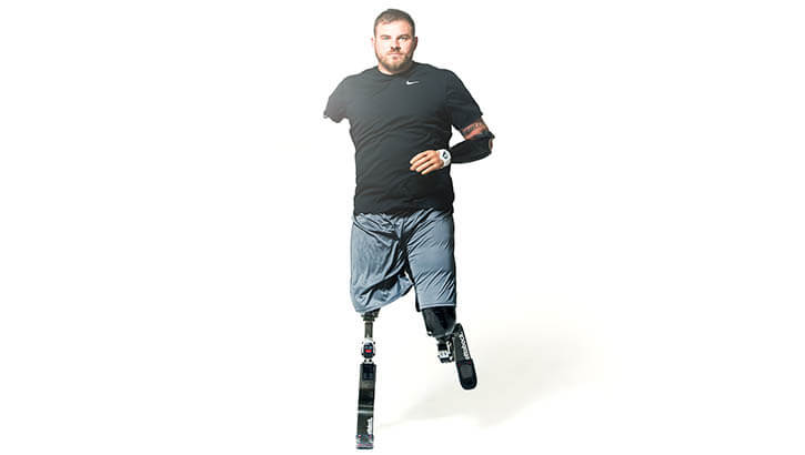 Image of Army Staff Sgt. Travis Mills is one of only five quadruple amputees from the wars in Iraq and Afghanistan. He survived his injuries thanks to the donated blood he received at a hospital in Kandahar. (Photo: Courtesy of the Travis Mills Foundation).